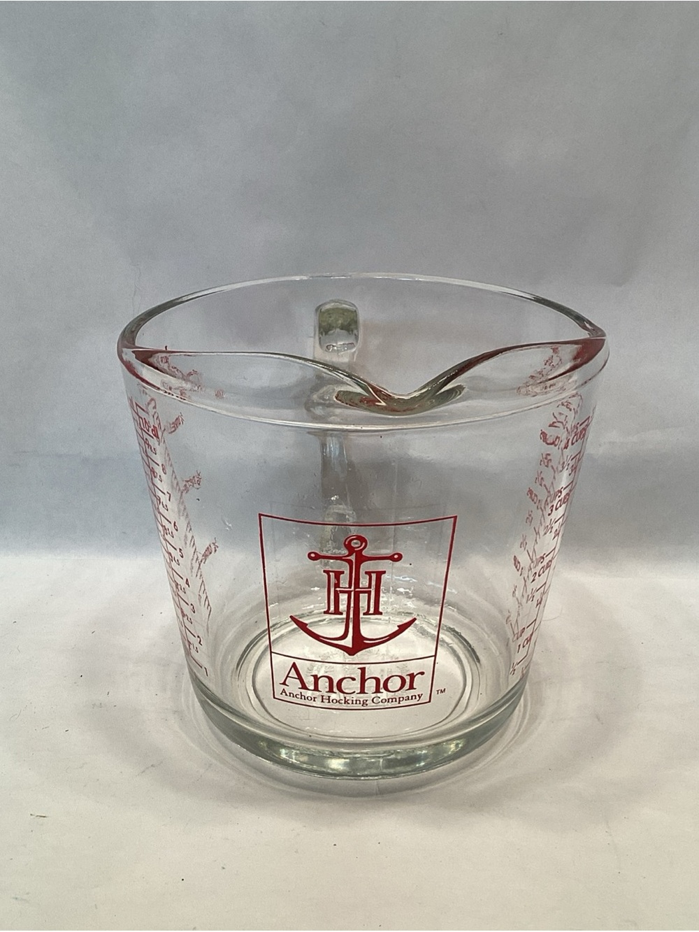 Anchor Hocking Glass Measuring Cup 4 Cup 32 oz 1 Liter Excellent Condition